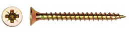 Wood screw 6x50MM galvanized gold full thread