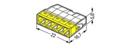 Szybkozłączka WAGO 2273-205 5X 0,5-2,5 mm2 żółta - 5szt