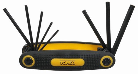 KLUCZE TORX ZESTAW 8-CZĘŚCIOWY ''SCYZORYK'' T9-T40MM