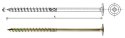Wkręt do drewna z kołnierzem 6x80MM na TORX ocynk T40 -100szt Wkręt do drewna z kołnierzem 6x80MM na TORX ocynk T40 -100szt