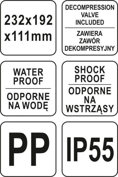 WALIZKA NARZĘDZIOWA HERMET 232*192*111MM WALIZKA NARZĘDZIOWA HERMET 232*192*111MM
