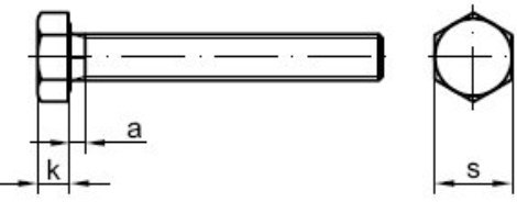 ŚRUBA OCYNK M18x80mm kl. 8.8 DIN933 PN82105 - 1kg ŚRUBA OCYNK M18x80mm kl. 8.8 DIN933 PN82105 - 1kg