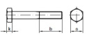 VERZINKTE SCHRAUBE M12 x 65MM Klasse 8.8 DIN931 PN82101 - Beriza