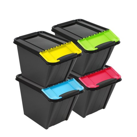 POJEMNIK PRO BOX 58L POCHYŁY CZARNY, NIEBIESKA POKRYWA POJEMNIK PRO BOX 58L POCHYŁY CZARNY, NIEBIESKA POKRYWA