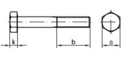 ŚRUBA OCYNK M16 x 70MM kl. 5.8 DIN931 PN82101 - Beriza