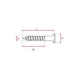 Wkręt 4x70MM do drewna oc. żółty niepełny gw- 5kg