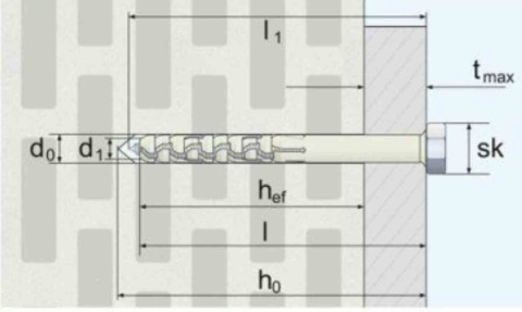 Dybel ramowy ARL 10x80mm + wkręt 7x85mm - 100szt Dybel ramowy ARL 10x80mm + wkręt 7x85mm - 100szt