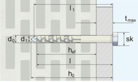 Dybel ramowy ARZ 10x160mm + wkręt na TORX - 100szt Dybel ramowy ARZ 10x160mm + wkręt na TORX - 100szt