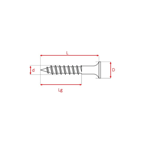 Wkręt do drewna 3.5x60MM oc. żółty niepełny gw - 5kg Wkręt do drewna 3.5x60MM oc. żółty niepełny gw - 5kg