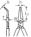 Szczypce regulowane płaskie szerokie odg.45st; L=140mm; chrom./powl. STAHLWILLE